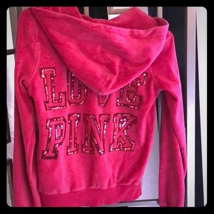 Gently used Victoria secret bling  hoodie. XS.
